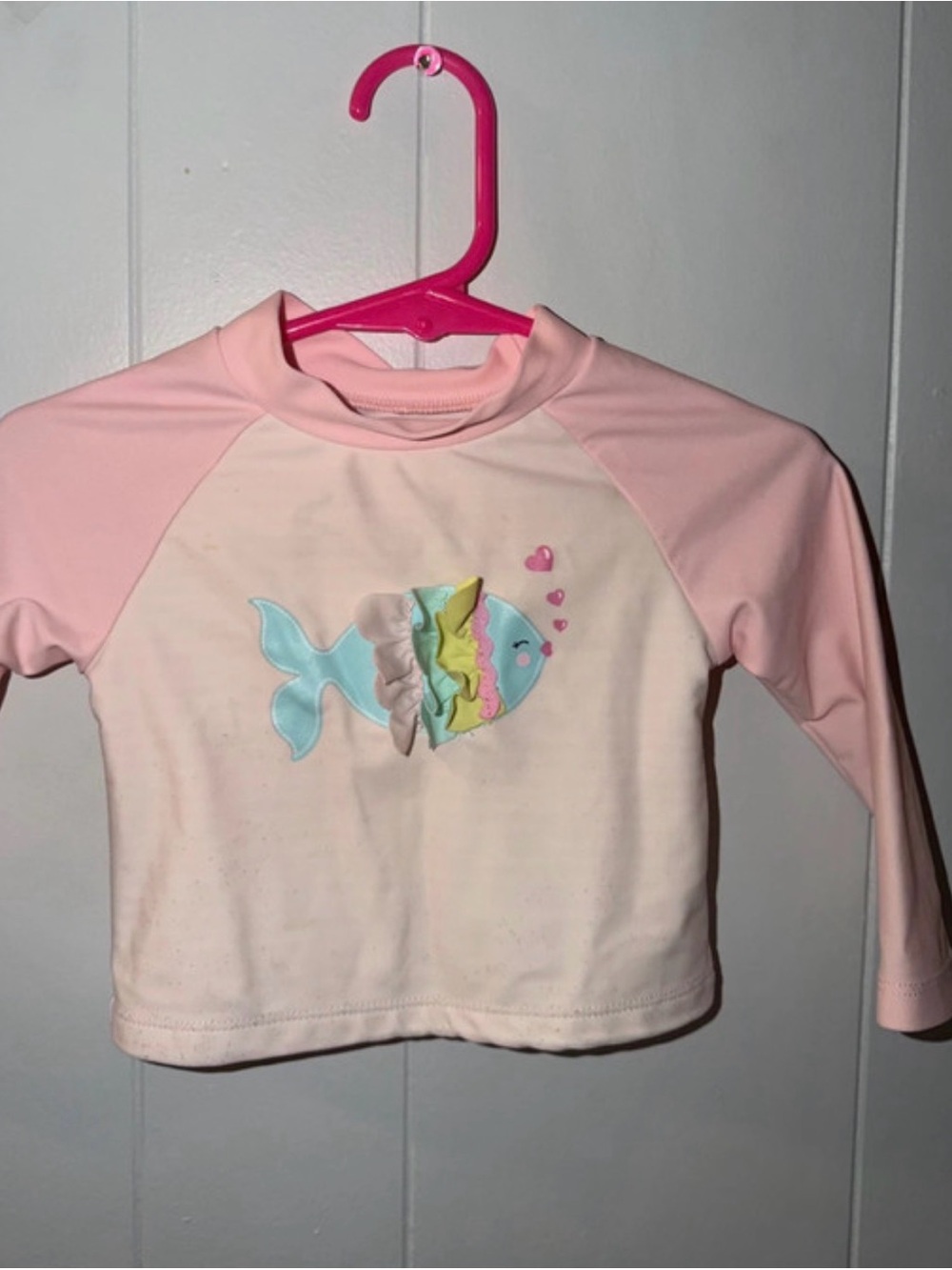 2 Baby Girls Rash Guard Swim Tops 6 months Swim Shirts